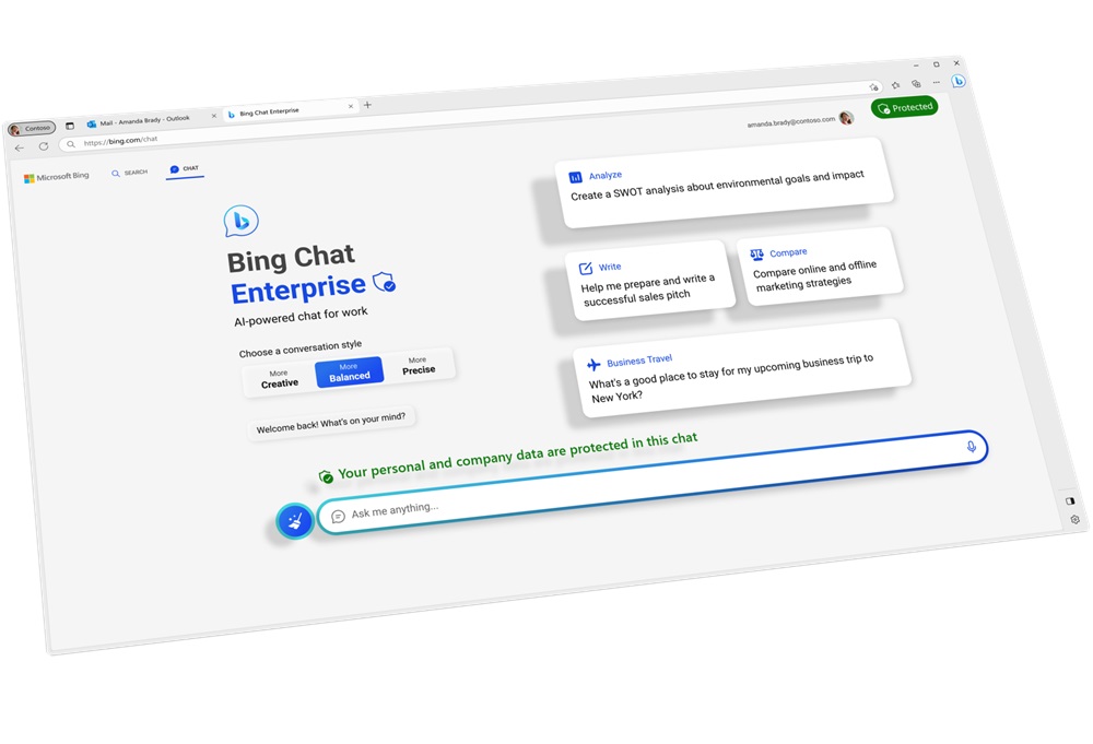 Featured image for Bing Chat Enterprise – the new AI assistant available NOW to Microsoft 365 users